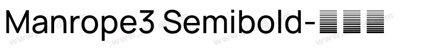 Manrope3 Semibold字体转换